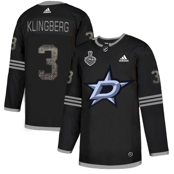Adidas Men Dallas Stars 3 John Klingberg Black Authentic Classic 2020 Stanley Cup Final Stitched NHL Jersey